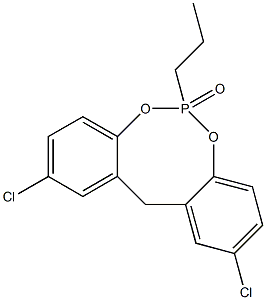 2,10-Dichloro-6-propyl-12H-dibenzo[d,g][1,3,2]dioxaphosphocin 6-oxide Structure