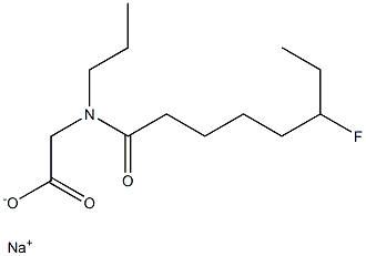 N-(6-Fluorooctanoyl)-N-propylglycine sodium salt Structure