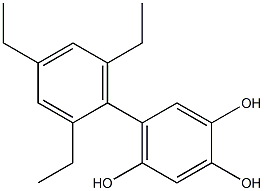 5-(2,4,6-Triethylphenyl)benzene-1,2,4-triol,,结构式