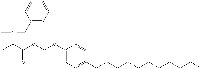 N,N-Dimethyl-N-benzyl-N-[1-[[1-(4-undecylphenyloxy)ethyl]oxycarbonyl]ethyl]aminium Structure