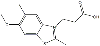 3-(2-Carboxyethyl)-6-methoxy-2,5-dimethylbenzothiazolium|