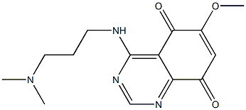 4-(3-Dimethylaminopropylamino)-6-methoxyquinazoline-5,8-dione,,结构式