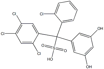  (2-Chlorophenyl)(2,4,5-trichlorophenyl)(3,5-dihydroxyphenyl)methanesulfonic acid