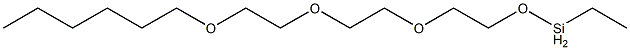 Ethyl[2-[2-[2-(hexyloxy)ethoxy]ethoxy]ethoxy]silane Structure