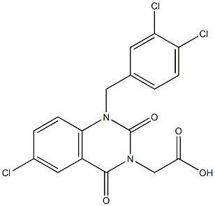 1-(3,4-Dichlorobenzyl)-1,2,3,4-tetrahydro-6-chloro-2,4-dioxoquinazoline-3-acetic acid