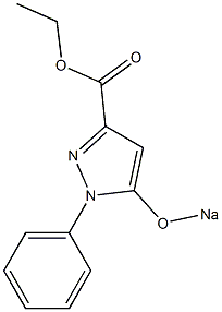 1-Phenyl-5-sodiooxy-1H-pyrazole-3-carboxylic acid ethyl ester Structure