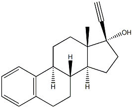 (17R)-19-Norpregna-1,3,5(10)-trien-20-yn-17-ol Struktur