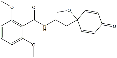 N-[2-(1-メトキシ-4-オキソ-2,5-シクロヘキサジエニル)エチル]-2,6-ジメトキシベンズアミド 化学構造式