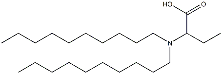 2-(ジデシルアミノ)酪酸 化学構造式