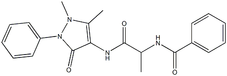 N-[1-(Antipyrinylcarbamoyl)ethyl]benzamide Struktur