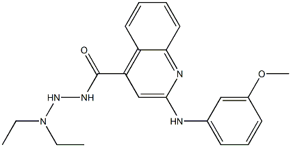 N'-Diethylamino-2-(3-methoxyphenylamino)quinoline-4-carbohydrazide Struktur