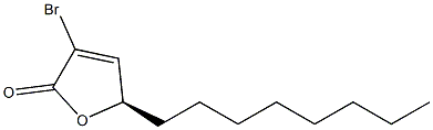 (R)-3-Bromo-5-octyl-2(5H)-furanone Structure