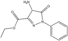 4-Amino-5-oxo-1-phenyl-2-pyrazoline-3-carboxylic acid ethyl ester 结构式