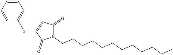 3-フェニルチオ-1-ドデシル-1H-ピロール-2,5-ジオン 化学構造式