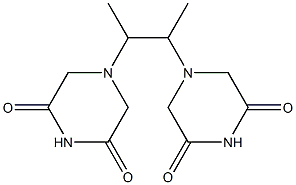 4,4'-(1,2-Dimethyl-1,2-ethanediyl)bis(2,6-piperazinedione) Struktur