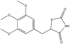 5-(3,4,5-Trimethoxybenzyl)-2,4-thiazolidinedione,,结构式