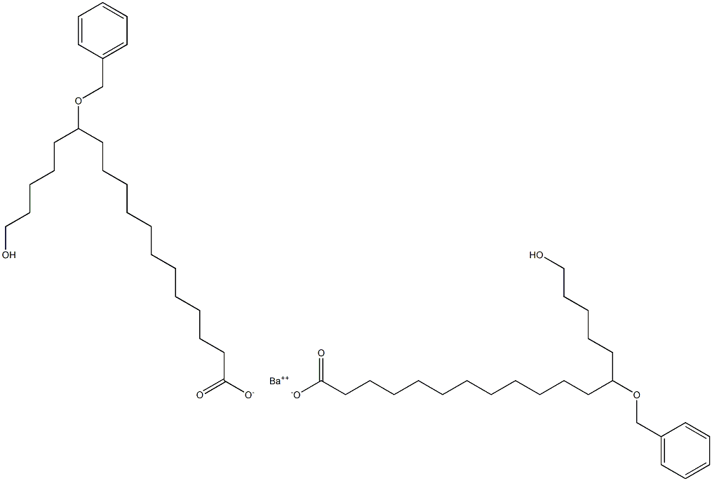 Bis(13-benzyloxy-18-hydroxystearic acid)barium salt Structure