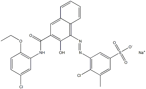 4-Chloro-3-methyl-5-[[3-[[(3-chloro-6-ethoxyphenyl)amino]carbonyl]-2-hydroxy-1-naphtyl]azo]benzenesulfonic acid sodium salt