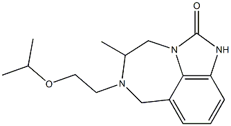 4,5,6,7-テトラヒドロ-5-メチル-6-(2-イソプロピルオキシエチル)イミダゾ[4,5,1-jk][1,4]ベンゾジアゼピン-2(1H)-オン 化学構造式