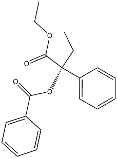 [R,(-)]-2-(Benzoyloxy)-2-phenylbutyric acid ethyl ester Struktur