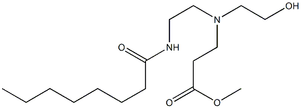 3-[N-(2-Octanoylaminoethyl)-N-(2-hydroxyethyl)amino]propionic acid methyl ester|