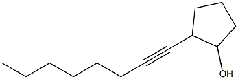 2-(1-Octynyl)cyclopentan-1-ol,,结构式