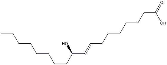 (8E,10R)-10-Hydroxy-8-octadecenoic acid Structure