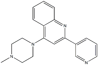 4-(4-Methyl-1-piperazinyl)-2-(3-pyridinyl)quinoline,,结构式