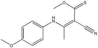  2-Cyano-3-(4-methoxyphenylamino)-3-methylthioacrylic acid methyl ester