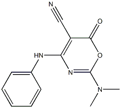 2-Dimethylamino-4-anilino-6-oxo-6H-1,3-oxazine-5-carbonitrile|