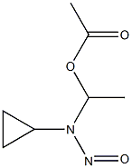 酢酸1-(N-シクロプロピル-N-ニトロソアミノ)エチル 化学構造式