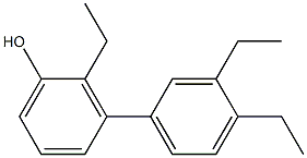 2-エチル-3-(3,4-ジエチルフェニル)フェノール 化学構造式