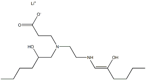 3-[N-(2-Hydroxyhexyl)-N-[2-(2-hydroxy-1-hexenylamino)ethyl]amino]propionic acid lithium salt Structure