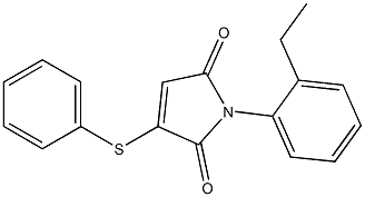 3-Phenylthio-1-(2-ethylphenyl)-1H-pyrrole-2,5-dione 结构式