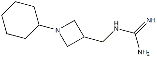 1-[(1-Cyclohexylazetidin-3-yl)methyl]guanidine,,结构式
