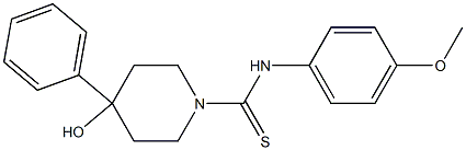 4-Hydroxy-N-(4-methoxyphenyl)-4-phenyl-1-piperidinecarbothioamide Structure