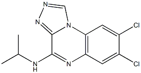 4-イソプロピルアミノ-7,8-ジクロロ[1,2,4]トリアゾロ[4,3-a]キノキサリン 化学構造式