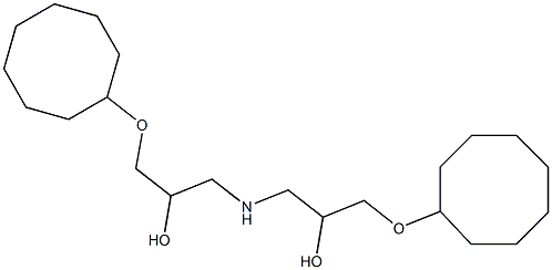 1,1'-Iminobis[3-(cyclooctyloxy)-2-propanol] 结构式