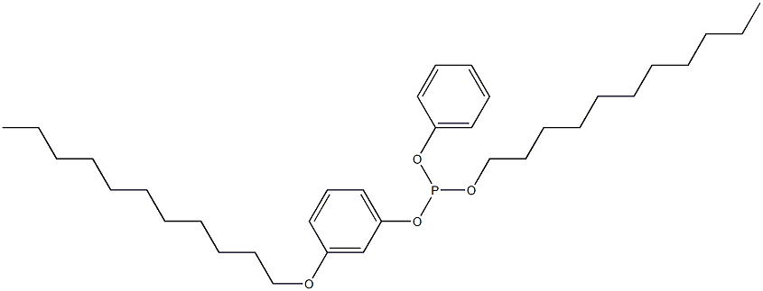 亜りん酸3-(ウンデシルオキシ)ウンデシルジフェニル 化学構造式