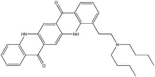 4-[2-(Dibutylamino)ethyl]-5,12-dihydroquino[2,3-b]acridine-7,14-dione Struktur