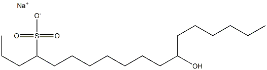 12-Hydroxyoctadecane-4-sulfonic acid sodium salt Struktur