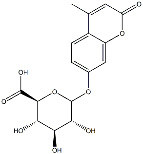 4-Methyl-2-oxo-2H-1-benzopyran-7-yl glucuronide, , 结构式