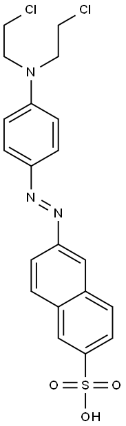 6-[p-Bis(2-chloroethyl)aminophenyl]azo-2-naphthalenesulfonic acid 结构式