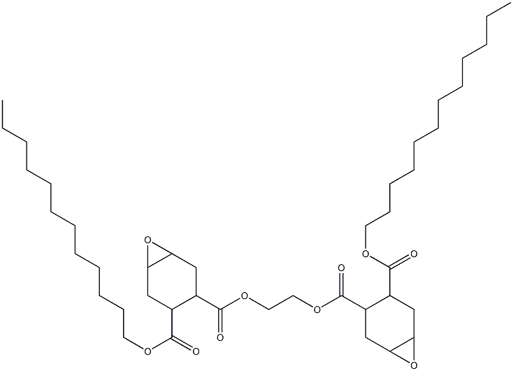 Bis[2-(dodecyloxycarbonyl)-4,5-epoxy-1-cyclohexanecarboxylic acid]ethylene ester,,结构式