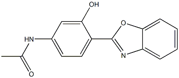 N-[3-Hydroxy-4-(benzoxazol-2-yl)phenyl]acetamide Structure