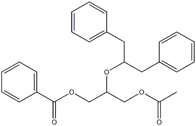 Acetic acid 2-(1-benzyl-2-phenylethoxy)-3-(benzoyloxy)propyl ester,,结构式