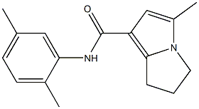 6,7-Dihydro-3-methyl-N-(2,5-dimethylphenyl)-5H-pyrrolizine-1-carboxamide,,结构式