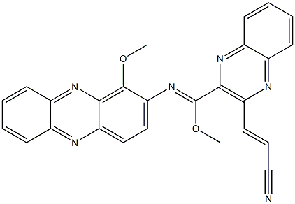 3-[Methoxy[(1-methoxyphenazin-2-yl)imino]methyl]quinoxaline-2-acrylonitrile Structure