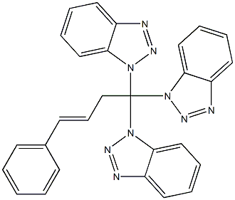 1-フェニル-4,4,4-トリス(1H-ベンゾトリアゾール-1-イル)-1-ブテン 化学構造式