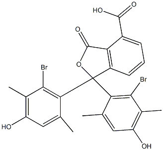 1,1-Bis(6-bromo-4-hydroxy-2,5-dimethylphenyl)-1,3-dihydro-3-oxoisobenzofuran-4-carboxylic acid Structure